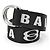 Cinturón Balenciaga D-Ring en negro y blanco