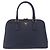 Sac à main PRADA cuir Safiano Navy Gold - vue 13