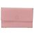 Carteira CHANEL em couro rosa e ouro CC - vista 13