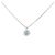 Autre Marque Platin-Halskette mit Aquamarin und Diamanten