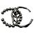 Brincos de pressão Chanel Silver Leaf - vista 6