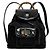 Mini mochila Gucci preta de nylon e couro