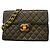 Chanel Schultertasche aus schwarzem Lammleder