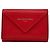 Balenciaga Red Leather Tri-Fold Wallet