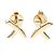 Tiffany & Co. Paloma Picasso Graffiti X Stud 18K Yellow Gold Mini