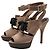Marni Brown Suede Platform Heel Sandals