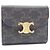 Céline Carteira Tri-fold Celine em lona castanha