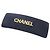 Chanel Haarspange aus Leder und schwarzem Satin