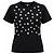 Weekend Max Mara camiseta negra con lentejuelas florales