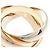 Anello Cartier Trinity in oro bianco rosa e giallo - vista 4