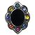 Anello Volume Gucci con pietre colorate effetto velluto