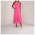 Bottega Veneta Vestido Drapeado Pre-Fall 2020 - Rosa e Vermelho - vista 3