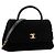 CHANEL - Borsa a tracolla Coco Handle Chanel in shearling e pelle nera - vista 2