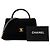 CHANEL - Borsa a tracolla Coco Handle Chanel in shearling e pelle nera - vista 8