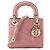 DIOR - Mini Lady Dior Schultertasche aus rosa lackiertem Cannage-Leder