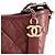 CHANEL - Borsa a tracolla Gabrielle Chanel in pelle stropicciata bordeaux - vista 5