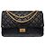 Mademoiselle Bolsa CHANEL 2.55 em Couro Preto - 104014