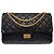 Mademoiselle Bolsa CHANEL 2.55 em Couro Preto - 104014 - vista 14