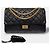 Mademoiselle Bolsa CHANEL 2.55 em Couro Preto - 104014 - vista 2