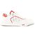 DIOR - Sneakers B27 Dior in pelle liscia bianca e rossa (T40) - vista 2