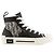DIOR - Sneakers B23 High Dior in tela con motivo oblique e gomma nera e bianca (T38) - vista 2