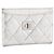 CHANEL - Tarjetero 2.55 en piel plisada plateada - vista 2