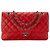 CHANEL - Classic/Timeless 11.12 Chanel Schultertasche aus rotem glattem Leder