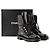 CHANEL - Stivali biker Chanel in pelle nera (T38) - vista 8