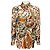 Camisa em sarja de seda Etro Ivory Multi Floral Paisley Motif