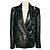 L'Agence Matte Black Kenzie Double Breasted Sequin Blazer