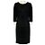 Jitrois Black Noir Kleid aus elastischem Lammleder-Wildleder mit Dreiviertelärmeln