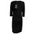 Jitrois Black Noir Kleid aus elastischem Lammleder-Wildleder mit Dreiviertelärmeln - Ansicht 3