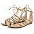 Gianvito Rossi, sandali gladiatore in pelle dorata