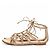 Gianvito Rossi, sandali gladiatore in pelle dorata - vista 2