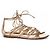 Gianvito Rossi, sandali gladiatore in pelle dorata - vista 4