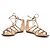 Gianvito Rossi, sandali gladiatore in pelle dorata - vista 6