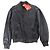 Chaqueta Bomber Diesel L-NYN de cuero y denim, Negro, 50 IT