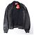 Chaqueta Bomber Diesel L-NYN de cuero y denim, Negro, 50 IT - vista 3