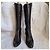 Robert Clergerie Black Leather Knee-High Boots - view 2
