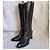 Robert Clergerie Black Leather Knee-High Boots - view 3