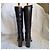 Robert Clergerie Black Leather Knee-High Boots - view 5