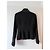 Chanel Black Wool Cropped Jacket with Satin Details - view 8