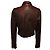 Dolce & Gabbana braune cropped Jacke aus distressed Lammleder mit Reißverschluss - Ansicht 3