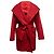 Red Max Mara Hooded Camel Hair Wrap Coat Size US 4