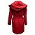 Red Max Mara Hooded Camel Hair Wrap Coat Size US 4 - view 3