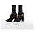 Louis Vuitton Monogram Stretch Fabric Silhouette Ankle Boots in Black × Brown, Size EU 37 - view 4