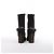 Louis Vuitton Monogram Stretch Fabric Silhouette Ankle Boots in Black × Brown, Size EU 37 - view 5