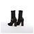 Louis Vuitton Monogram Stretch Fabric Silhouette Ankle Boots in Black × Brown, Size EU 37 - view 7
