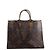 Sac à main 2Way Louis Vuitton OntheGo GM Giant Monogram Reverse en marron M45320