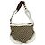 Bolsa de ombro Gucci Monogram em tela e couro branco